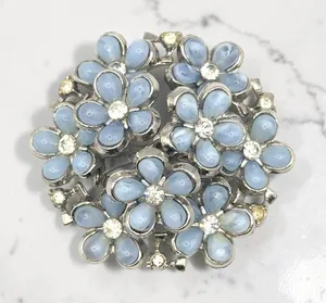 Coro Blue Flower Brooch thumbnail 1