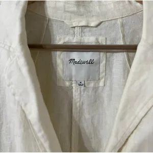 MADEWELL Linen Button Up Blazer Jacket thumbnail 8
