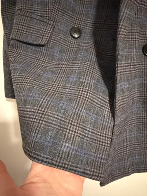 Madewell The Rosedale Blazer Women's 8 Gray Blue Plaid Wool Blend Jacket Classic thumbnail 9