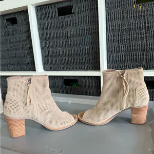 Toms Beige Perforated Ankle Booties thumbnail 5