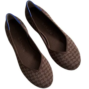 NWOT Rothy’s The Flat Limited Edition Brown Houndstooth Size 5.5 thumbnail 2