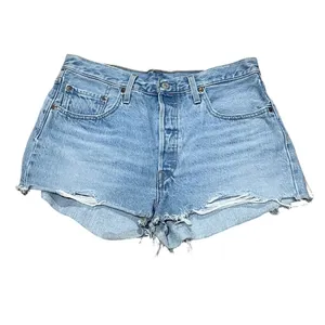 Levi's 501 Women's Cutoff Denim Shorts Blue Size 32 Casual Summer thumbnail 5