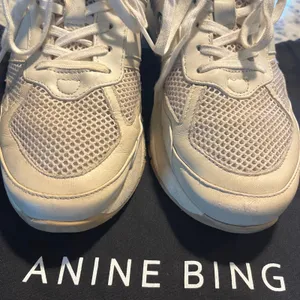 Anine Bing Dalton Sneakers Womens 37 7 Cream Sport Chunky Mesh Leather Dad Shoes thumbnail 3