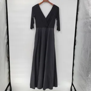 Alfred Sung Maxi Dress Womens 8 Black Ballet Top Taffeta Skirt V-Neck 3/4 Sleeve thumbnail 13