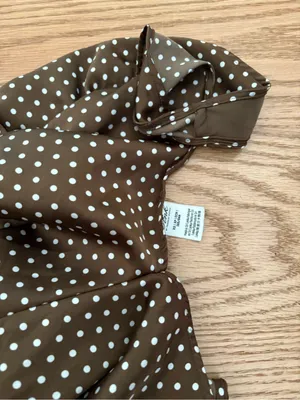 Frankies bikinis satin Brown Polka Dot Dress thumbnail 2