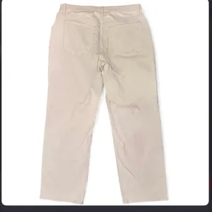 Abercrombie Curve Love 90s Relaxed Jean 33/16R Cream Faux Leather NWT thumbnail 2