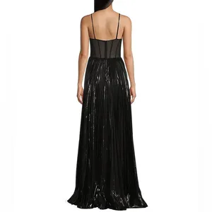 Jovani Metallic Sweetheart Neck Beaded‎ Corset Bodice A line dress prom 4 thumbnail 2