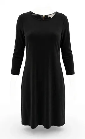 Michael Kors Black Long Sleeve Shift Dress - Classic Women's Dress thumbnail 1