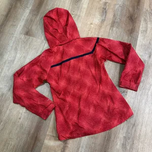 COLUMBIA | Women's Interchange Red‎ Patterned Lightweight Hooded Rain Jacket, S thumbnail 2