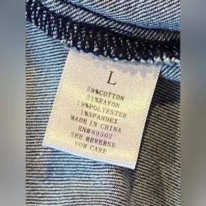 altar'd state denim jacket distressed blue large 90s y2k thumbnail 6