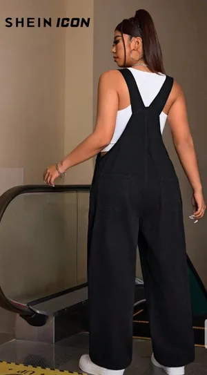 Shein Overalls Black Size 1X thumbnail 2