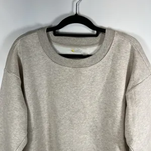 Zella Oatmeal Heather Cotton Casual Athletic‎ Sweater Zip Sides Women’s Size L thumbnail 2