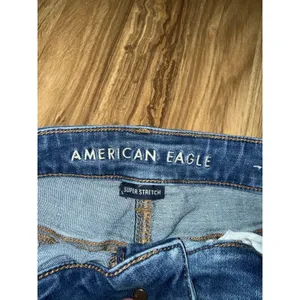 American Eagle Women's 8 Short Regular Hi‎ Rise Jegging Super Stretch Distressed thumbnail 3