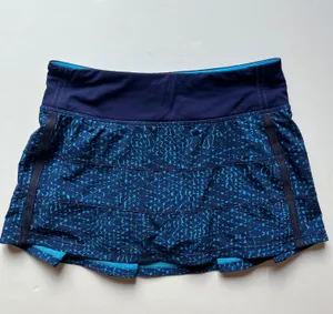 Run Pace Rival Skirt in Elegant Samba Snake Kayak Blue Size 4 Reg thumbnail 9