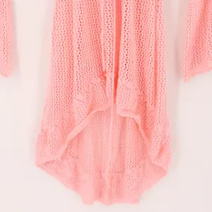 Petal Pink‎ Boho Crochet Coverup Dress Womens Size S Pink Y2K Festival Polyester thumbnail 6