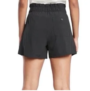 Athleta Skyline High Rise Paperbag Shorts Black Tie Lightweight S 4 thumbnail 2