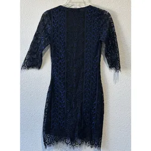 For Love & Lemons Lyla Mini Cocktail Dress Black & Blue Lace Women’s Size XS thumbnail 9