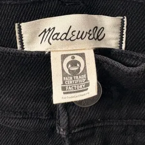 Madewell Black Denim 11” High Rise Flare Jeans Sz 27 thumbnail 3