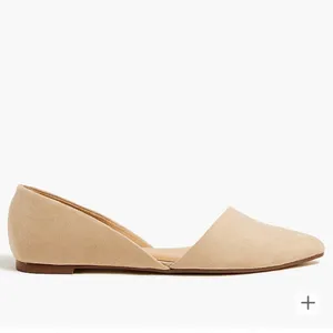 J. Crew Zoe sueded d'Orsay flats Sz10.5 Tan F5310 color saddle slip on pointed thumbnail 3