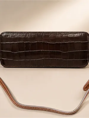 Dooney Bourke Oakdale Crossbody Bag Purse Crocodile Embossed Leather EUC thumbnail 5