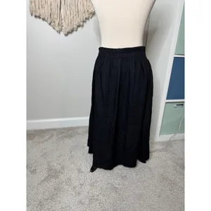 Women's Vintage 90s Whimsigothic Witchcore Witchy Long Black Maxi Skirt M thumbnail 2