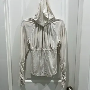 Free People Movement Look Within Layer Long Sleeve Hoodie in Cream Sz S thumbnail 6