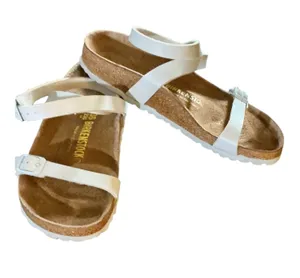 Birkenstock Yara pale blue Birko-Flor Ankle Wrap Sandals - Size 36 thumbnail 1