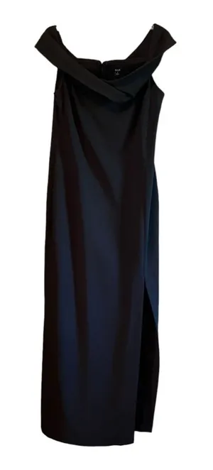 MSK Women's Black Off the Shoulder Gown Size 12 thumbnail 1