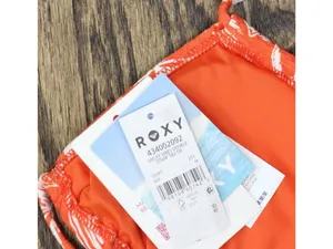 NWT Roxy Double Strap Triangle Bikini Top 434002092 Red Orange Palm M thumbnail 6