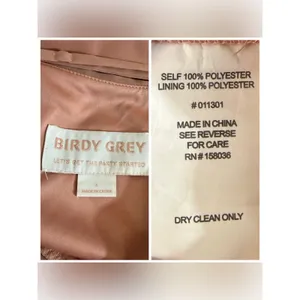 Birdy Grey Theresa Chiffon Gown Size L Ruffle Bridesmaid Dress Dusty Rose NWT thumbnail 14
