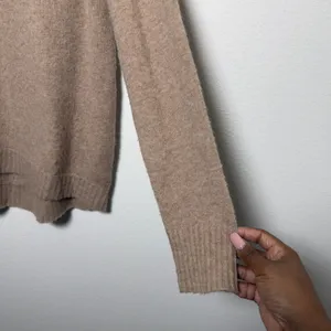 J. Crew Women Alpaca‎ Wool Turtleneck Sweater Medium Brown Preppy Academia Yarn thumbnail 3
