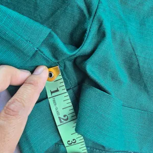 SHEIN Emerald Green High Waisted Tailored Shorts Cuffed Hem Size‎ L 8/10 thumbnail 8