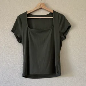 Old Navy Square Neck Short Sleeve Top - Olive thumbnail 2