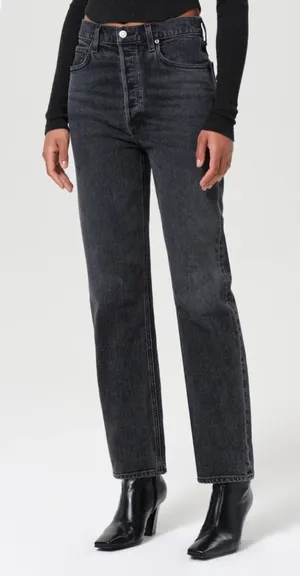AGOLDE High Rise 90s Pinch Jeans - Black- Size 23 thumbnail 1