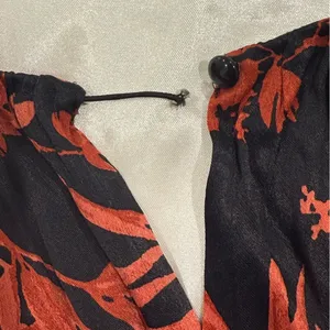Anthropologie The Somerset Floral Jumpsuit Satin Red Small Wedding Festival Chic thumbnail 14