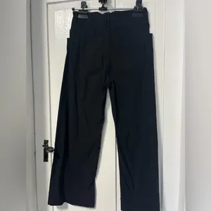 Anthropologie High Waisted Black Double Button Linen Viscose Fit & Flare Sz 28 thumbnail 3