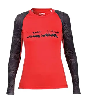 Dakine Hillcrest Orange and Camo Crew Top size Large thumbnail 1