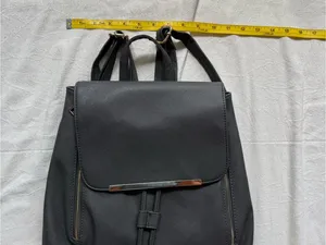 Women’s Gray Backpack Purse with Gold Accent thumbnail 9