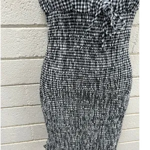 Princess Polly Solving Shirred Mini Dress Black Gingham size 6 NWT thumbnail 9