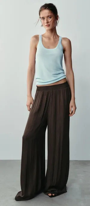 ZARA Flowy Wide Leg Pants thumbnail 1
