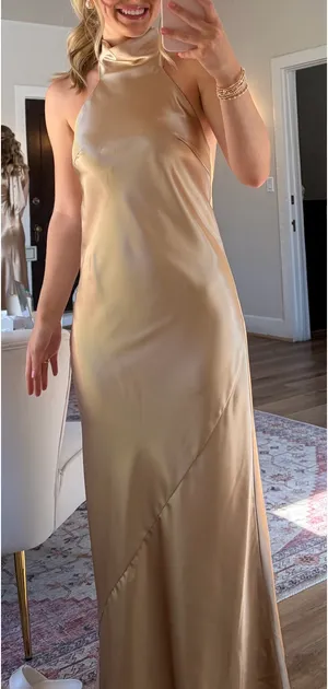 Azazie Bridesmaid Dress Champagne thumbnail 1