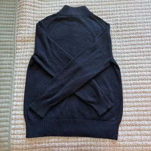 Banana republic navy blue quarter zip sweater thumbnail 3