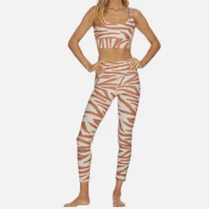 Beach Riot Sport Piper‎ High Rise Stretch Leggings in Cloud Cream Zebra Size XS thumbnail 2