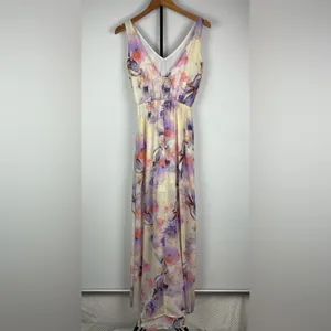 Show Me Your Mumu Watercolor Artsy Faux Wrap Sleeveless Kendall Maxi Dress‎ thumbnail 10