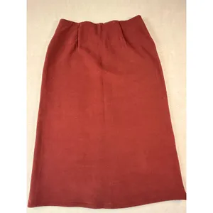 OGL Move Burgundy Red Knit Midi Skirt High Waisted Wool Blend Size S thumbnail 2