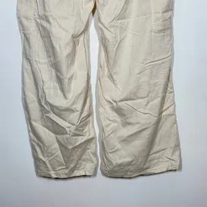 American Eagle Baggy Wide Leg Pant Size XL XXL 2X Ivory Drawstring Utility Cargo thumbnail 7