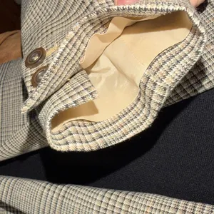 Maeve By Anthropologie Plaid Blazer with Brown Details thumbnail 12