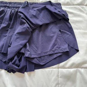 Luogongzi Navy Blue 2-in-1 Flowy Athletic Butterfly Shorts Womens Medium Active thumbnail 6