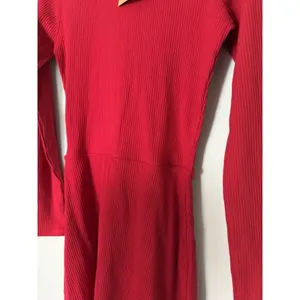 Reformation Jeans Maya Cherry Red Ribbed Turtleneck Mini Dress Long Sleeves XS thumbnail 6