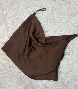 Abercrombie Brown Satin Slip tank top thumbnail 1